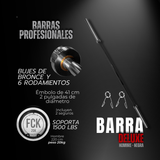 BARRA OLÍMPICA DELUXE NEGRA - HOMBRE