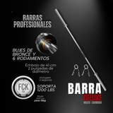 BARRA OLÍMPICA DELUXE CROMADA - MUJER