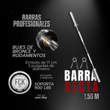 BARRA PROFESIONAL RECTA - 1.50M / CON SEGUROS