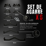 SET DE AGARRES X8 PARA POLEAS